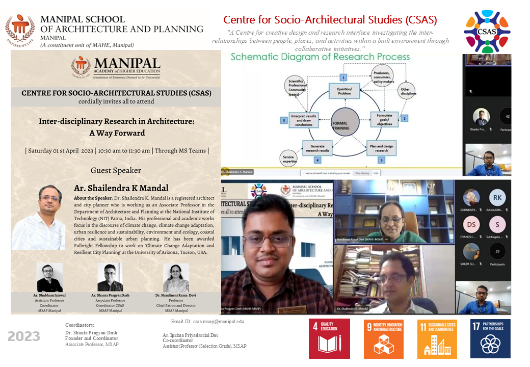 Webinar on Capacity Building: Interdisciplinary Research in Architecture- A way forward