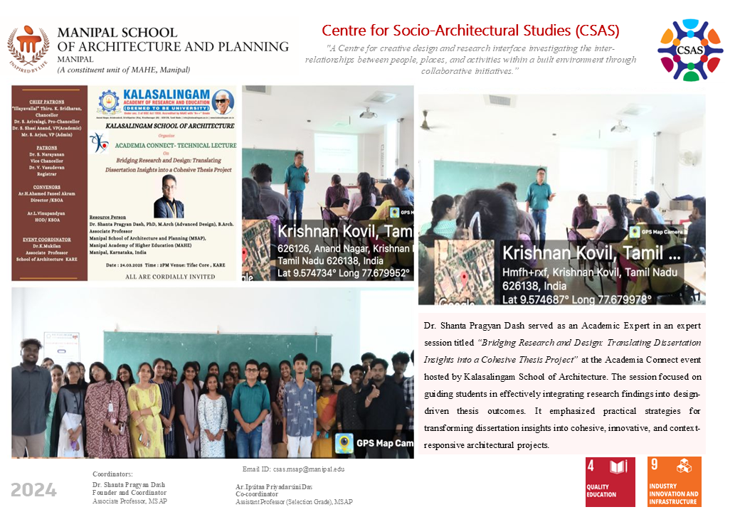Academia Connect event at Kalasalingam School of Architecture