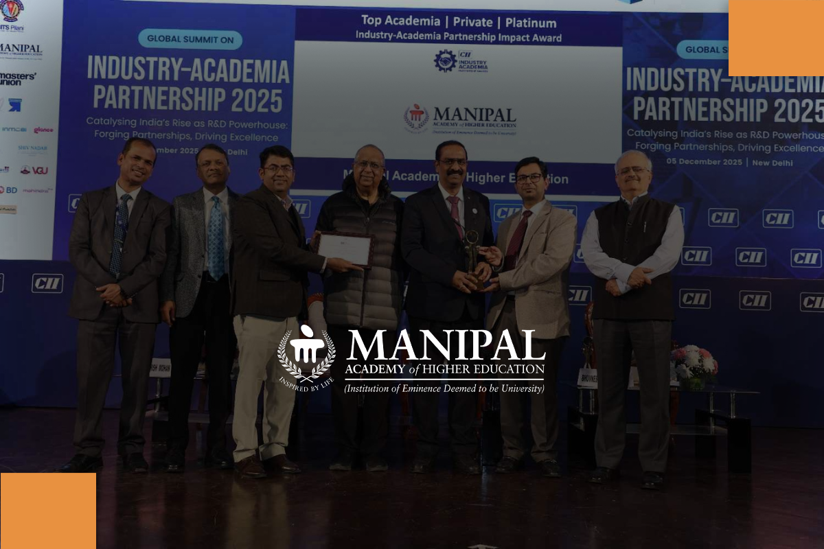 MAHE Honoured with Prestigious CII Industry–Academia Partnership Award