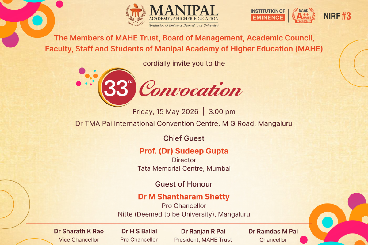 33rd Convocation of MAHE, Mangalore Campus