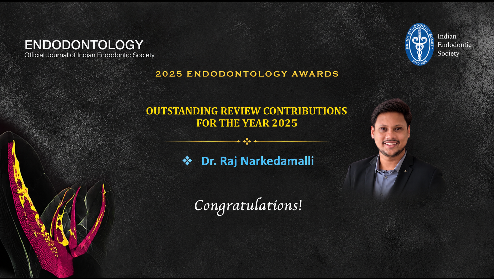 Dr. Raj Kumar Receives Outstanding Review Contributions Recognition for the 5th Consecutive Year