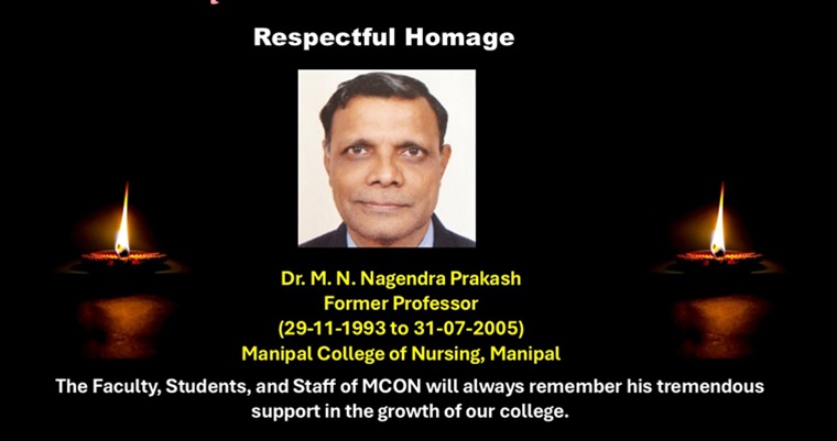 Respectful Homage - Dr M N Nagendra Prakash 